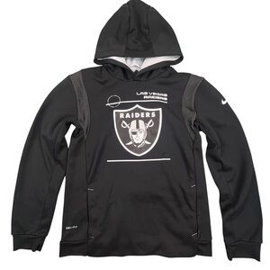 NFL Onfield Apparel Las Vegas Raiders Hoodie Youth XL Nike Dri-Fit Black NWOT
